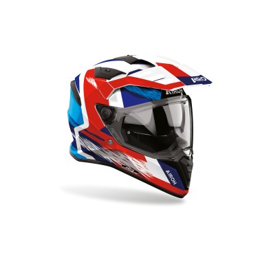 Capacete AIROH BADX-X AIRSPEED Azul/Vermelho