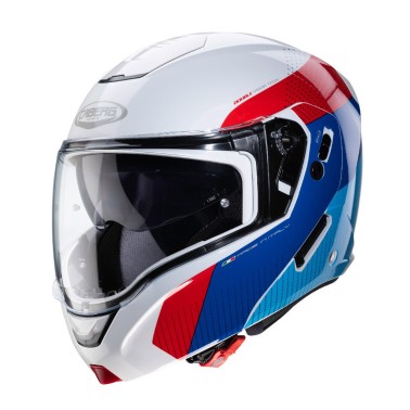 Capacete HORUS SCOUT Branco/Verm/Azul Caberg Capacete HORUS SCOUT Branco/Verm/Azul Caberg