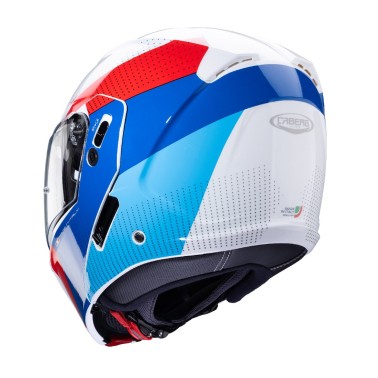 Capacete HORUS SCOUT Branco/Verm/Azul Caberg Capacete HORUS SCOUT Branco/Verm/Azul Caberg